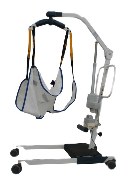  manual handling of a patient or disabled person. A ceiling mounted hoist 
